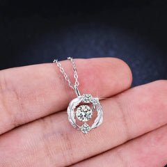 925 Sterling Silver Pendant Moissanite Diamond Necklace