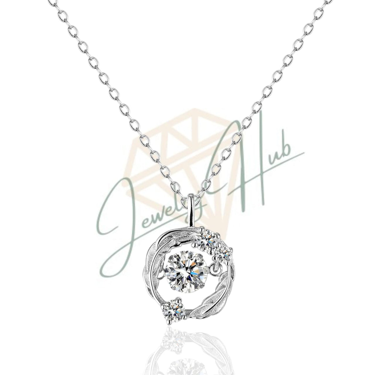 925 Sterling Silver Pendant Moissanite Diamond Necklace