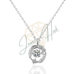 925 Sterling Silver Pendant Moissanite Diamond Necklace